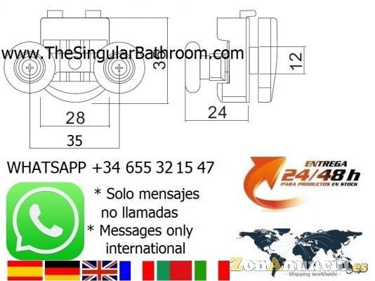 Ruedas de mamparas , megius, decarban, deyban, doccia,